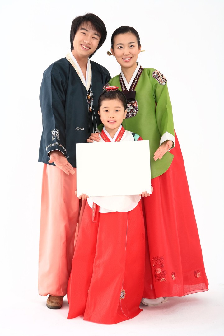 Family in Korean Dress