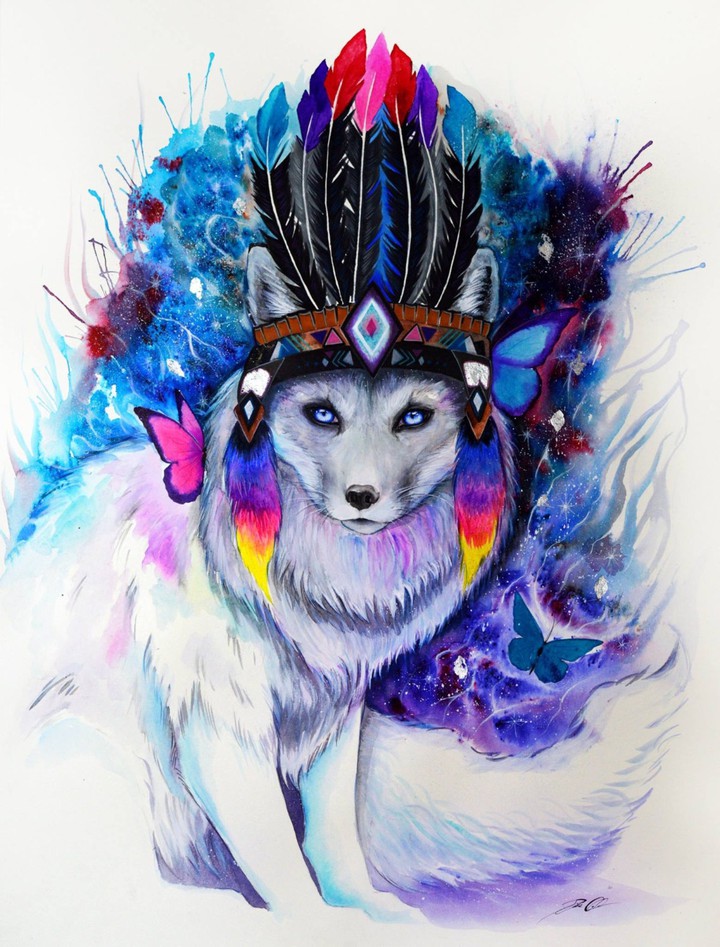 wolf art