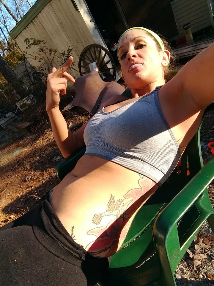 Cleaning up yard day...over it!