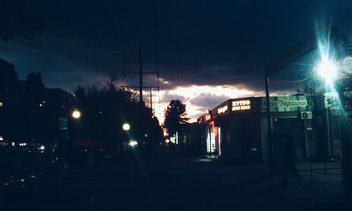 On the way home.