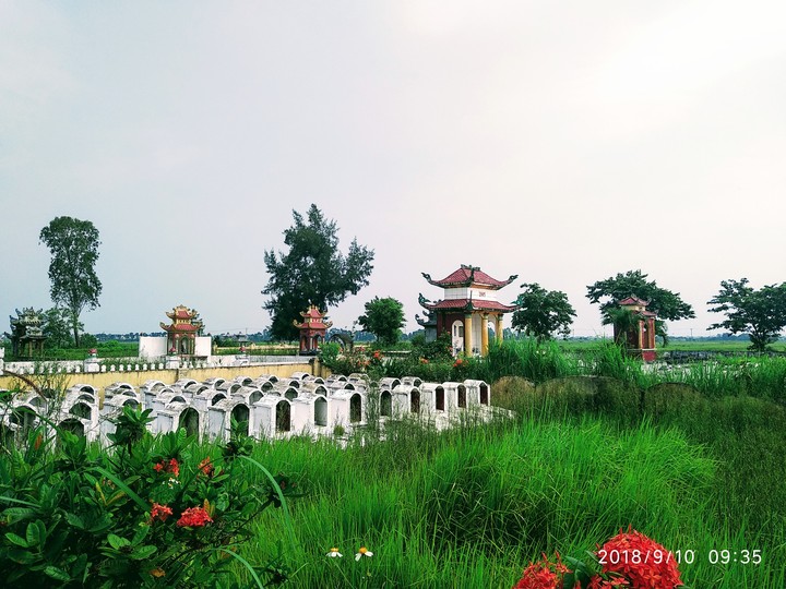 Cemetery in Thai Binh province, Vietnam