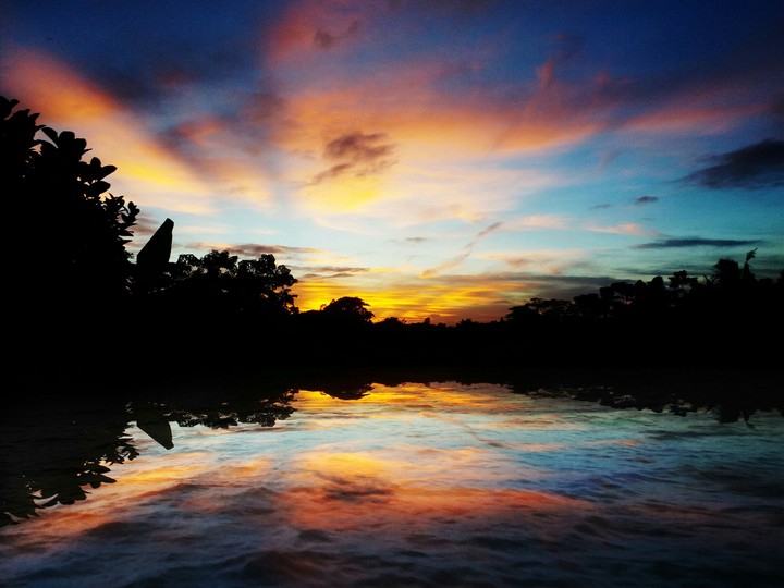 evening river