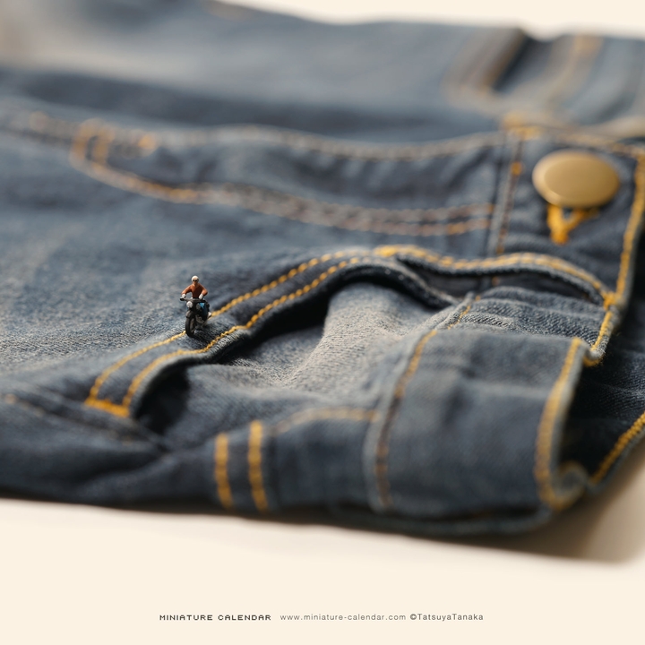 Road on a jeans