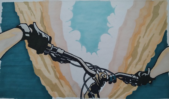 Downhill illustration