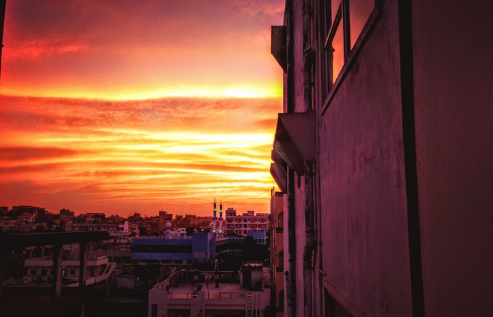 orange sky