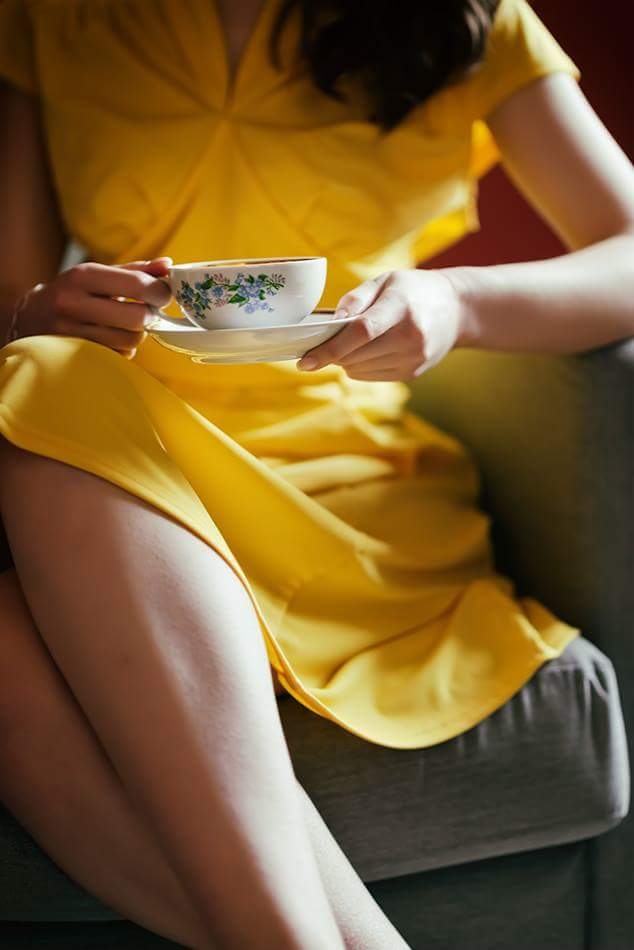 woman, tea