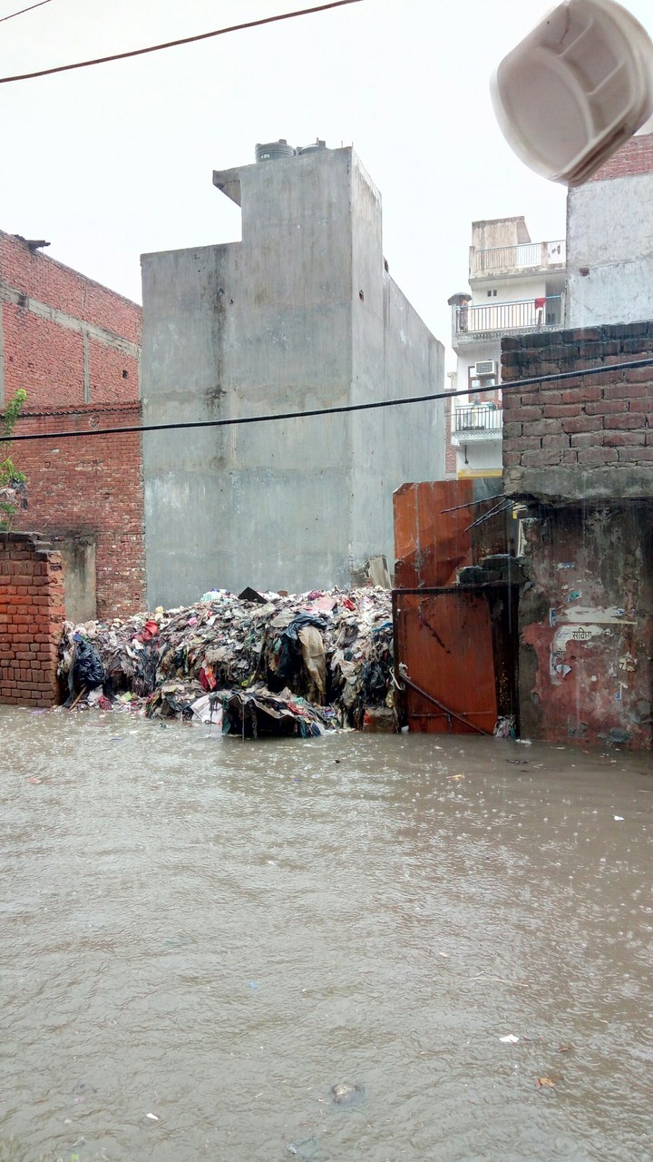 Rain in Sangam Vihar New Delhi