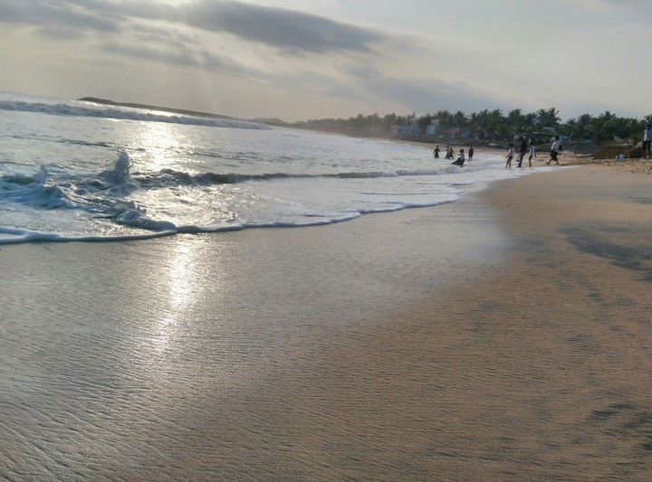 Sunlight laden beach