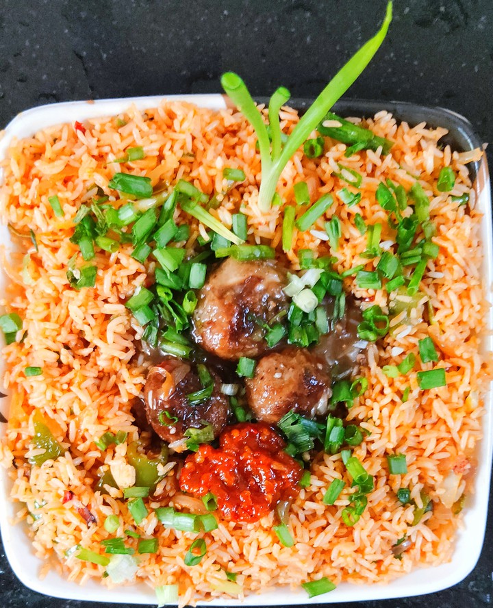 Fried rice and Manchurian