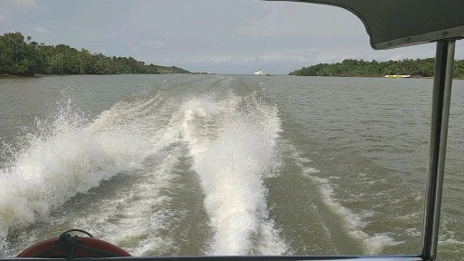 Traveling in Amazon river