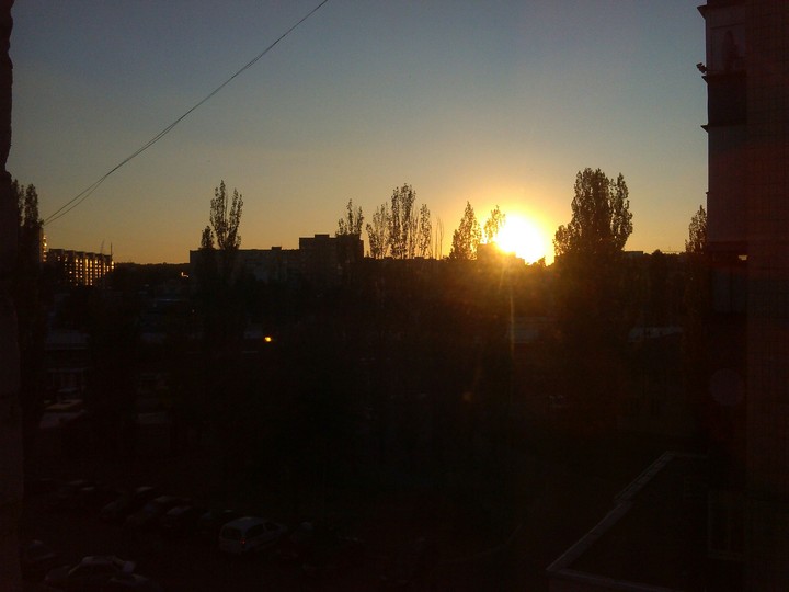Sunset in the city