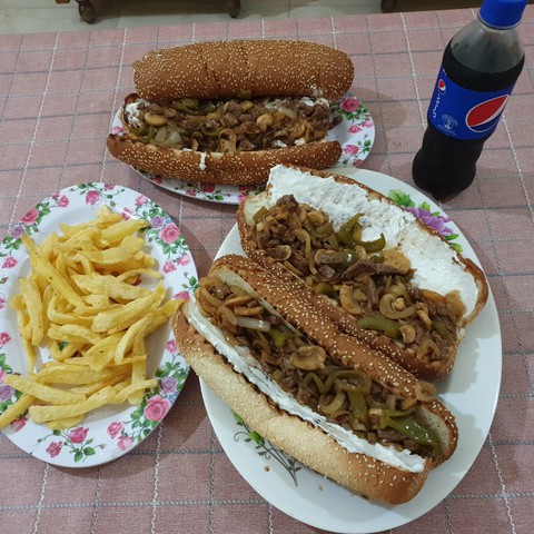 Philadelphia steak sandwiches