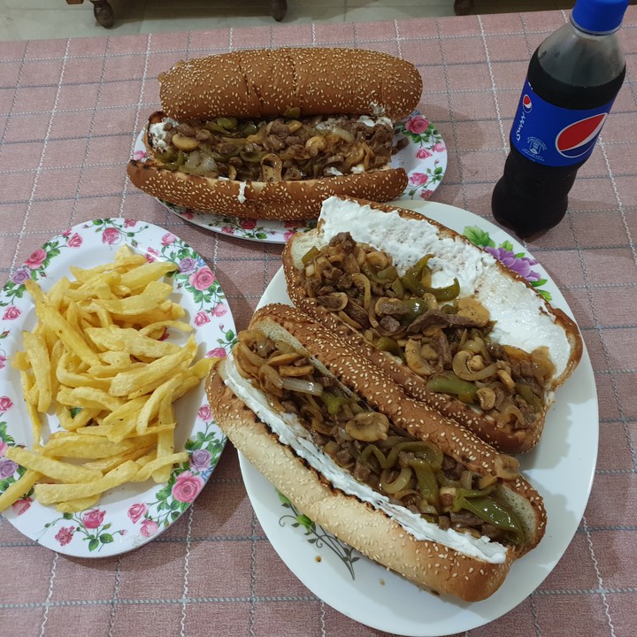 Philadelphia steak sandwiches