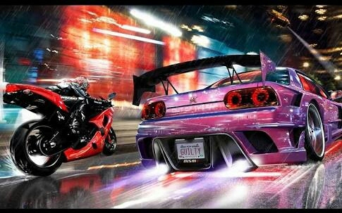 bike and car