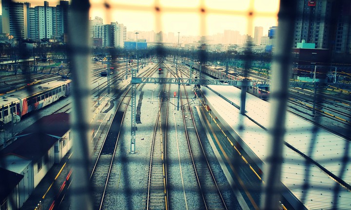 역사의 저녁 Railway evening