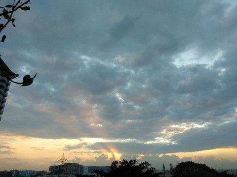 clouds and sunrays