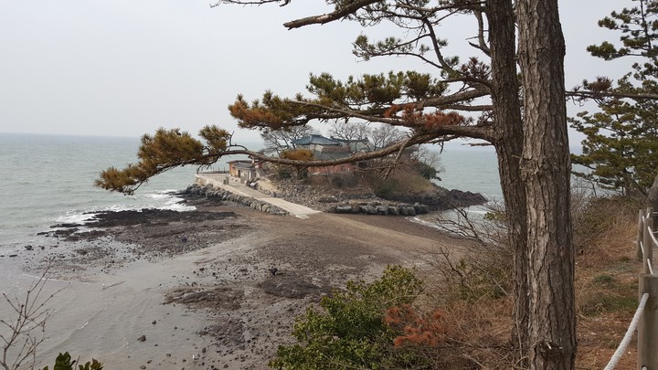충남 간월암 입구...