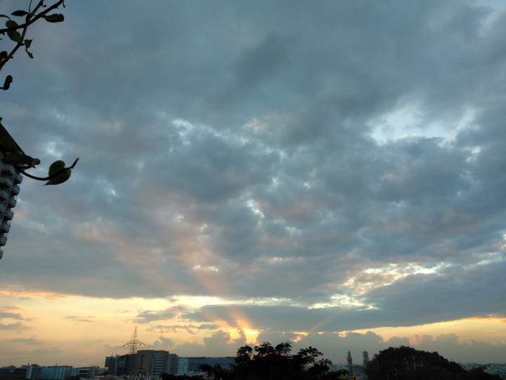 clouds and sunrays