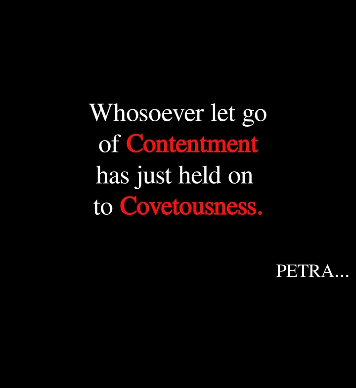 Be contented