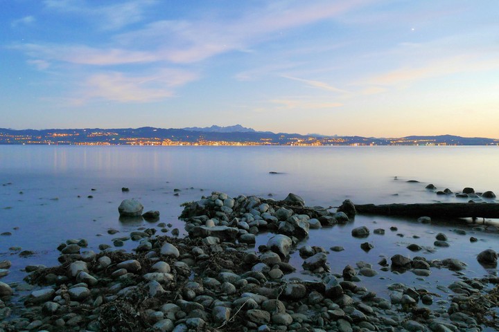 Lake Constance, view from Langenargen to Switzerland