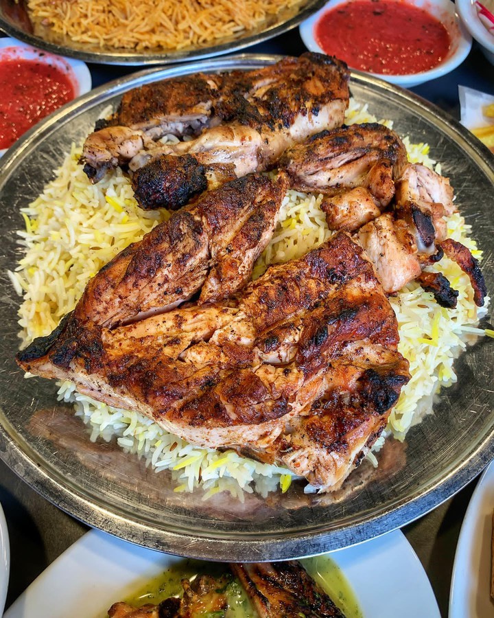 Grilled chicken with rice