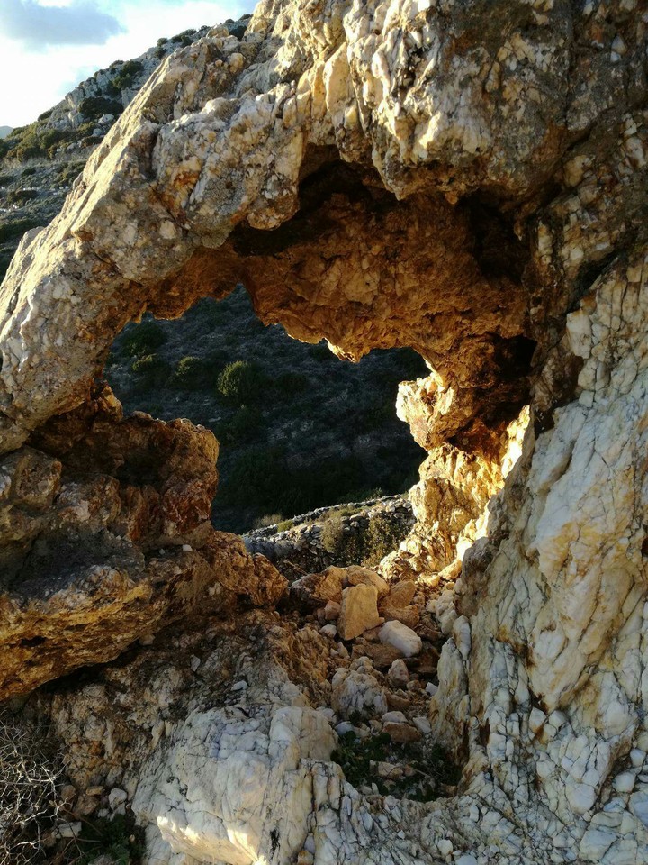 a hole in the mountain