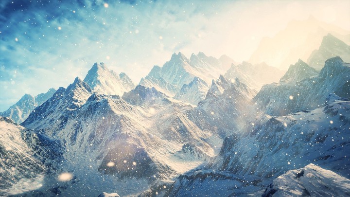 snowy mountains