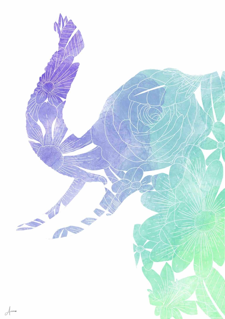 elefante fiorito