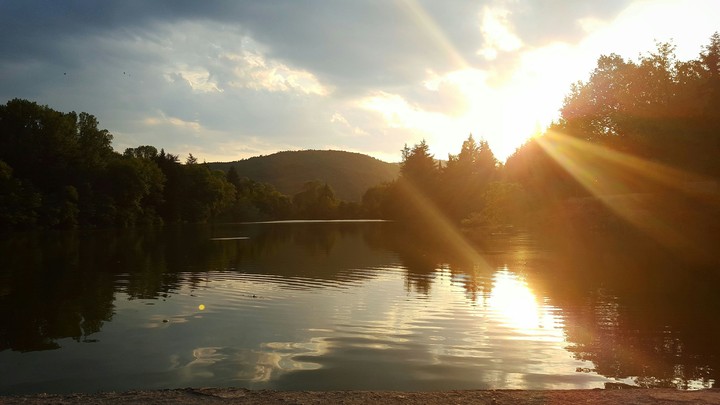 Sunset by the lake