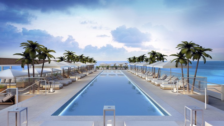 miami south beach hotel pool sun bed wate