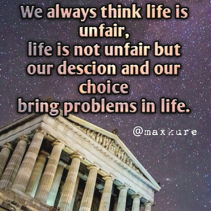 Life is not unfair