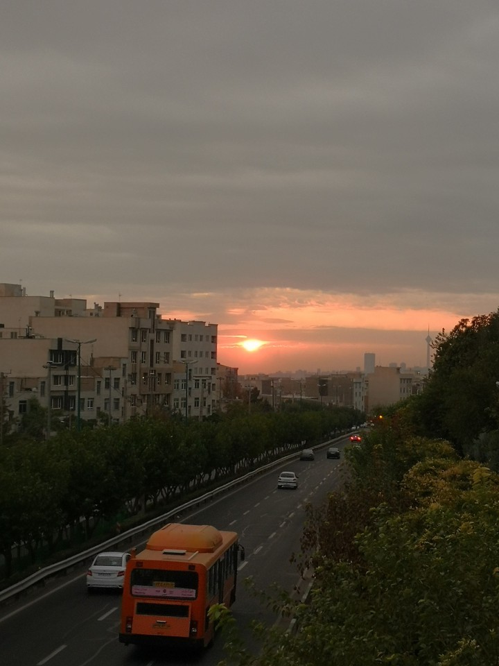 sunset in Tehran