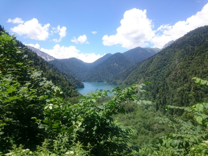 Lake Ritsa. Top view