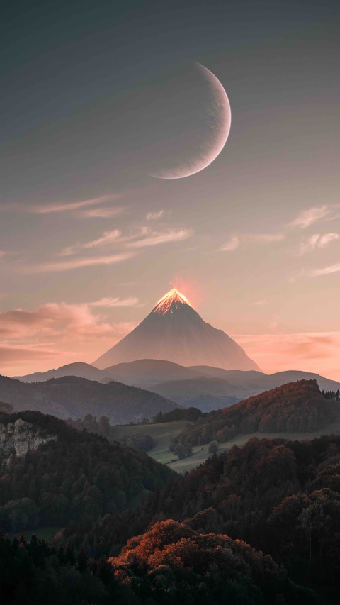 sky, mountain achtergronden