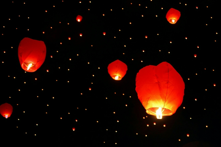 glowing night