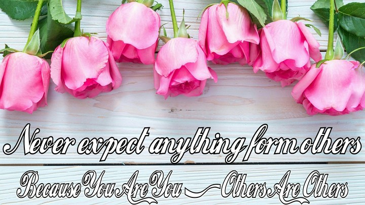 Never expect