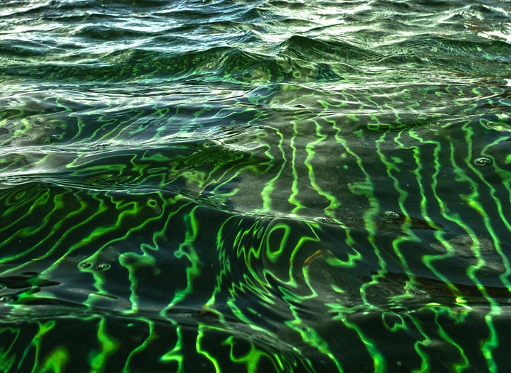the texture of the water