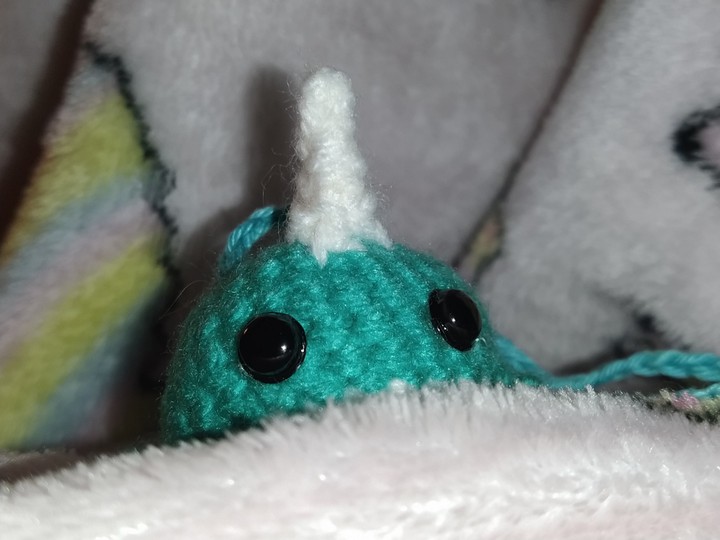 Knitted narwhal