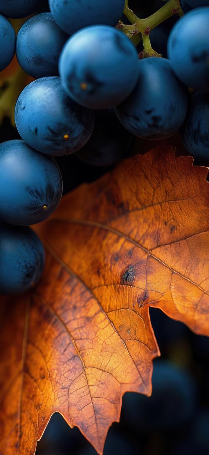GRAPE and AUTUMN LEAF
