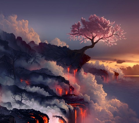 cloud, evening桌布
