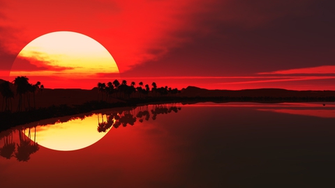 red sky