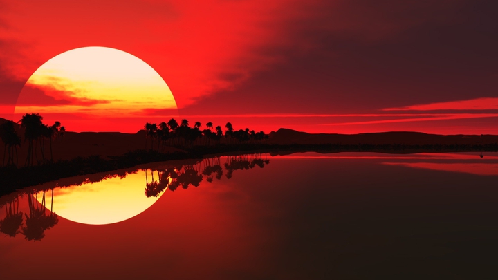 red sky