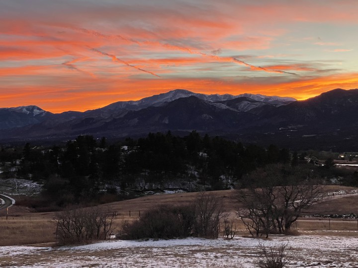 sunset pikes peak