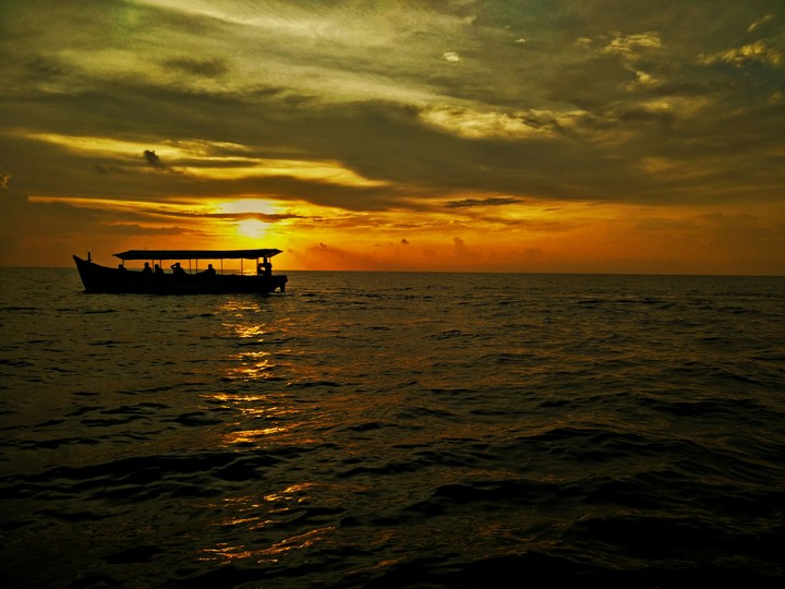 Sunset and the sea