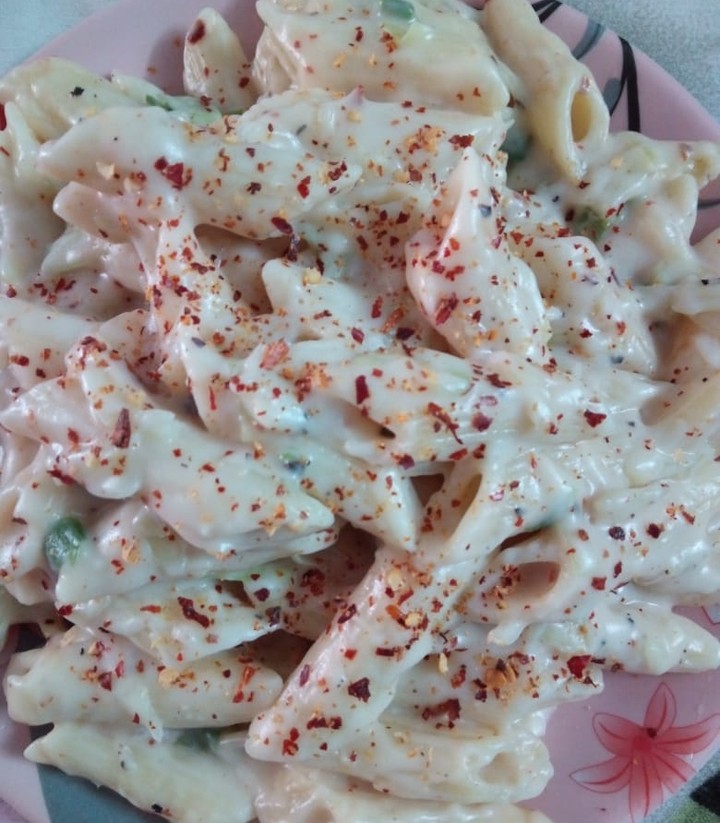 White pasta & creamy... foodlover......