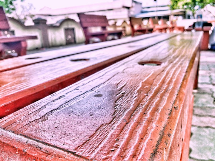 Wooden bench