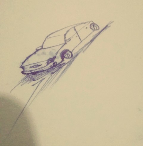 rushing car....