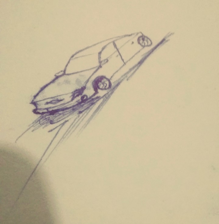 rushing car....
