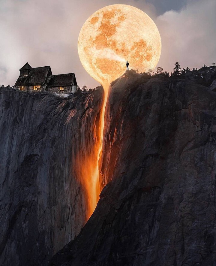 Sun waterfall