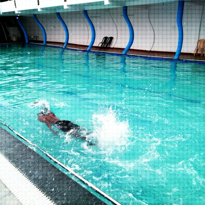 My first swim